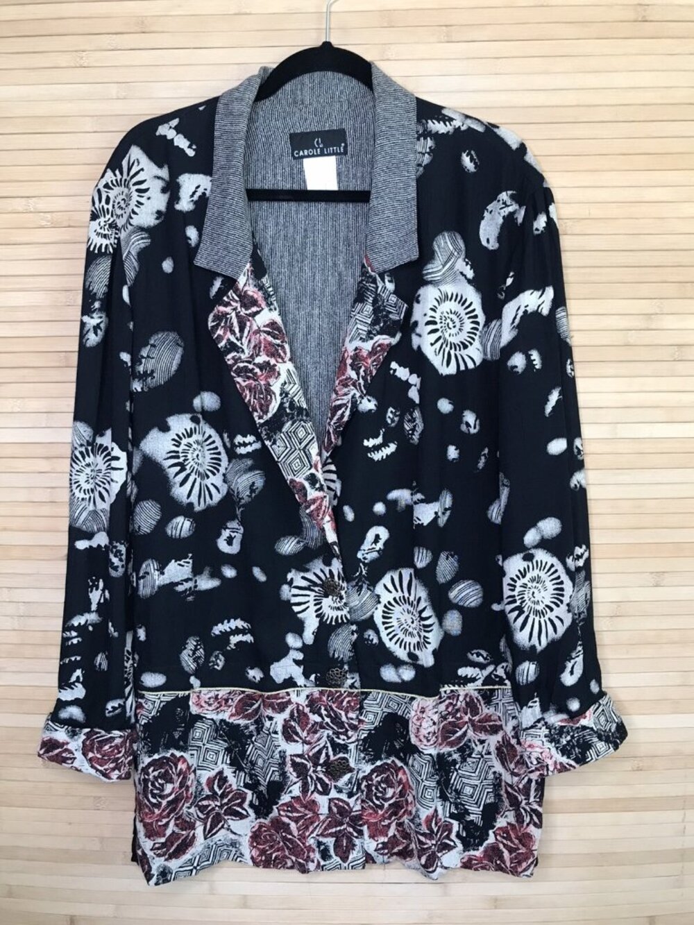 VTG Carole Little Art to Wear size S Small Boho Tunic Jacket Top made USA